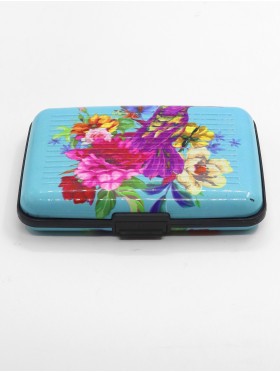 FLOWER PRINTS CREDIT CARD WALLET